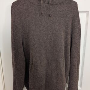Everlane Brown Knit Hoodie Cardigan